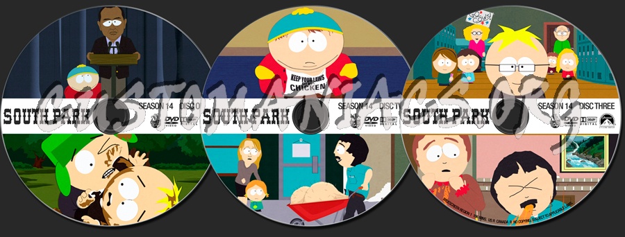 South Park Season 14 dvd label
