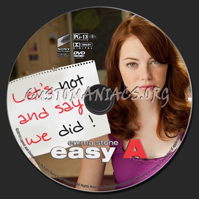 Easy A dvd label