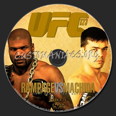 UFC 123 Rampage vs. Machida dvd label