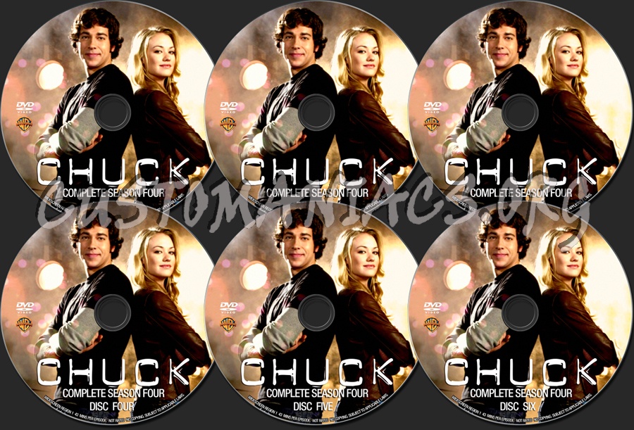 Chuck Season Four dvd label