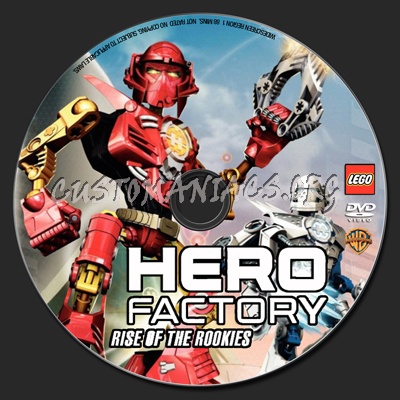 Lego Hero Factory Rise of the Rookies dvd label