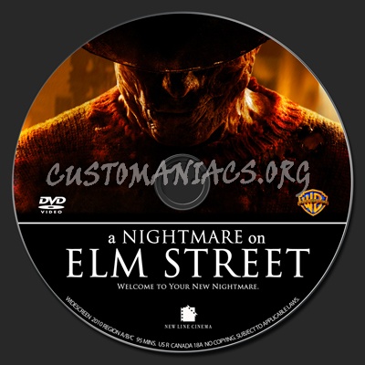 A Nightmare On Elm Street dvd label