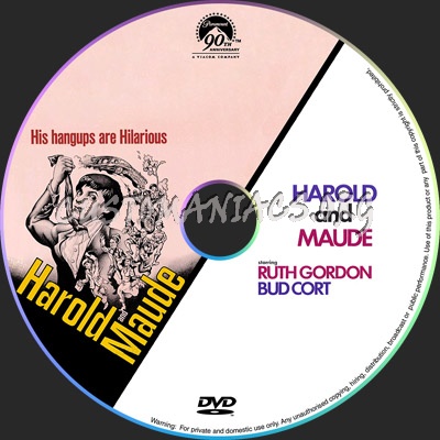 Harold and Maude (1971) dvd label
