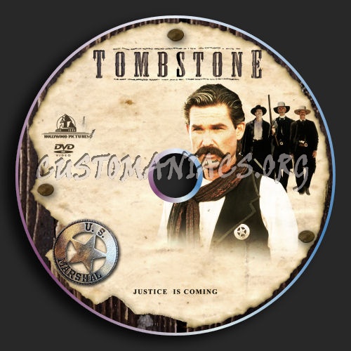 Tombstone dvd label