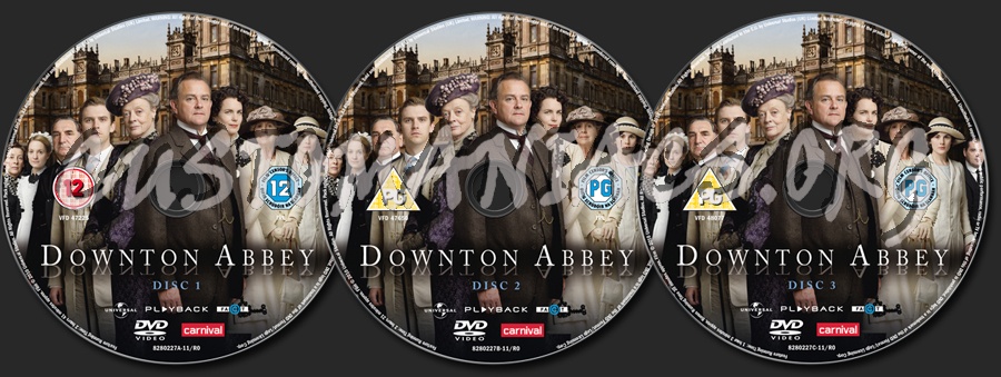 Downton Abbey Series 1 dvd label