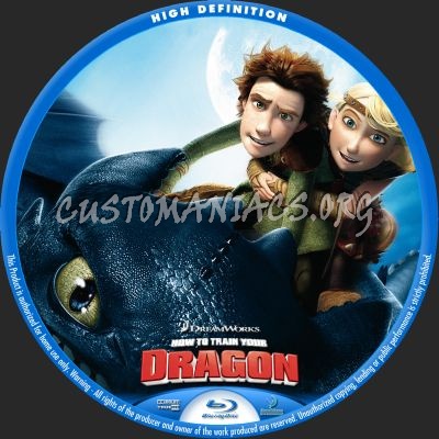 How To Train Your Dragon blu-ray label