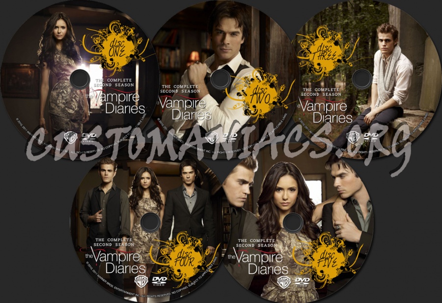 The Vampire Diaries Season 2 dvd label