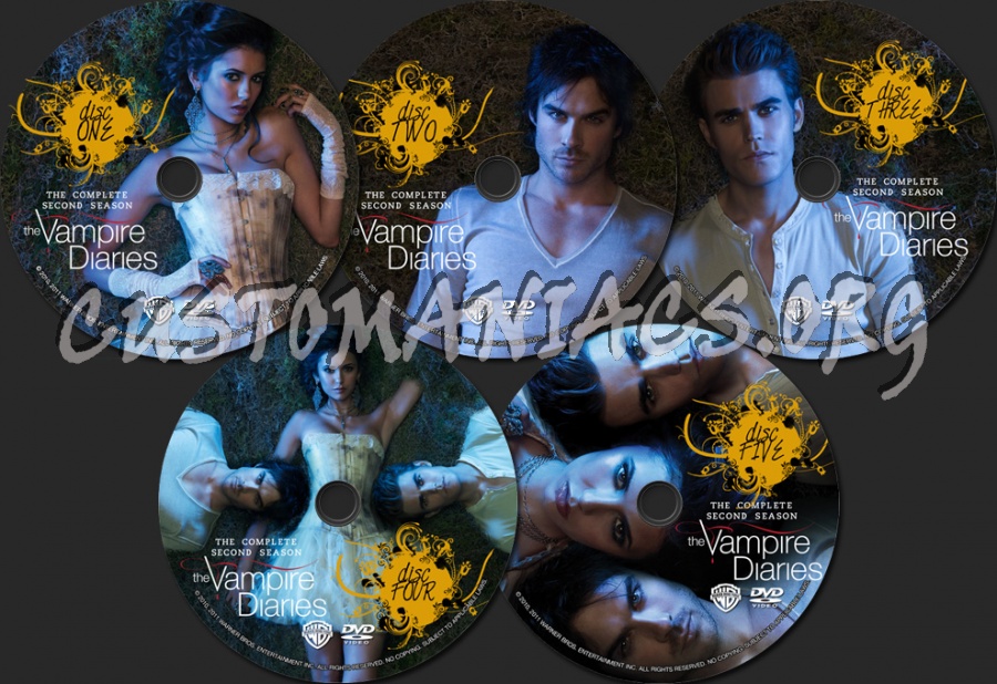 The Vampire Diaries Season 2 dvd label