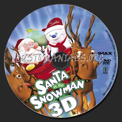 Santa vs. the Snowman 3D dvd label