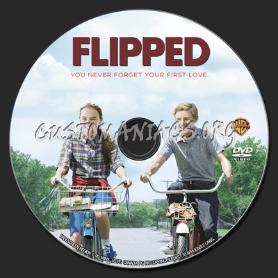 Flipped dvd label