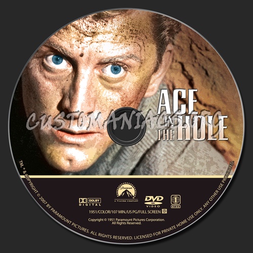 Ace In the Hole dvd label