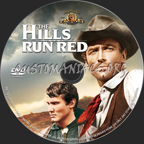 The Hills Run Red dvd label