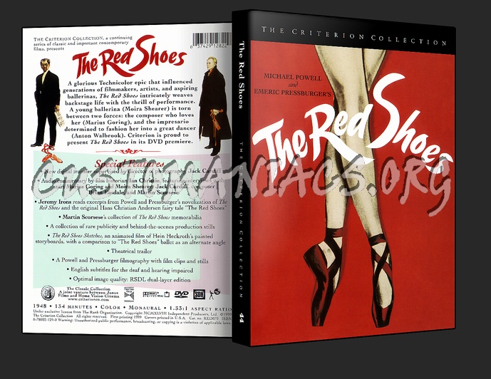 044 - The Red Shoes dvd cover