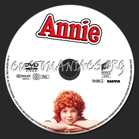 Annie dvd label