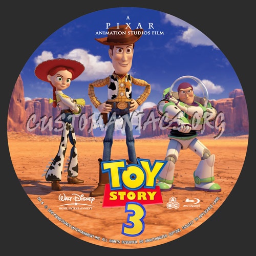 Toy Story 3 blu-ray label