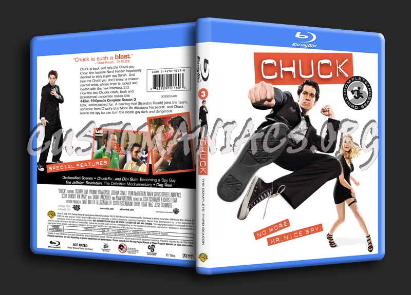 Chuck Season 3 blu-ray cover