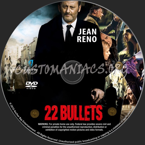 22 Bullets dvd label