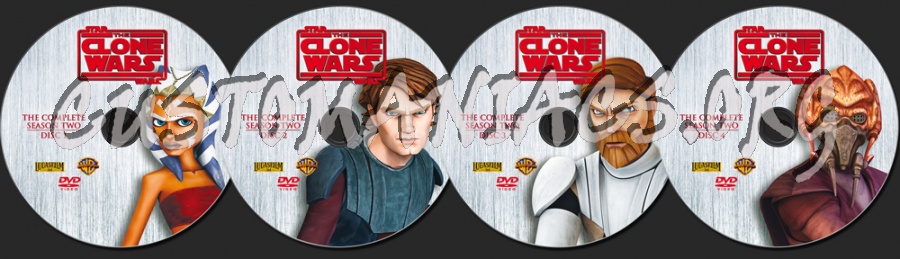 Star Wars The Clone Wars Season 2 dvd label