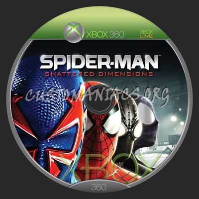 Spider-Man Shattered Dimensions dvd label