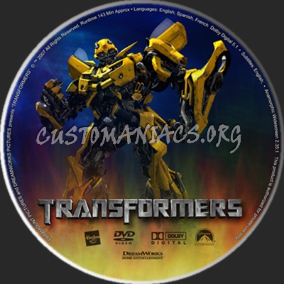 Transformers dvd label