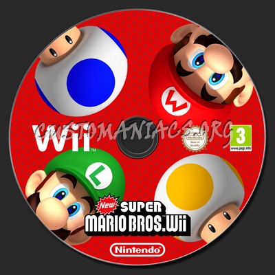 New Super Mario Bros dvd label