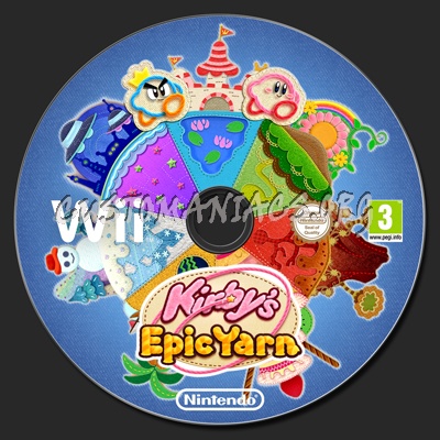 Kirby's Epic Yarn dvd label