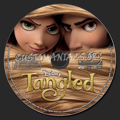 Tangled dvd label