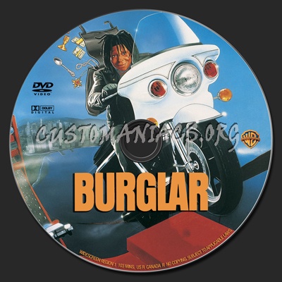 Burglar (1987) dvd label