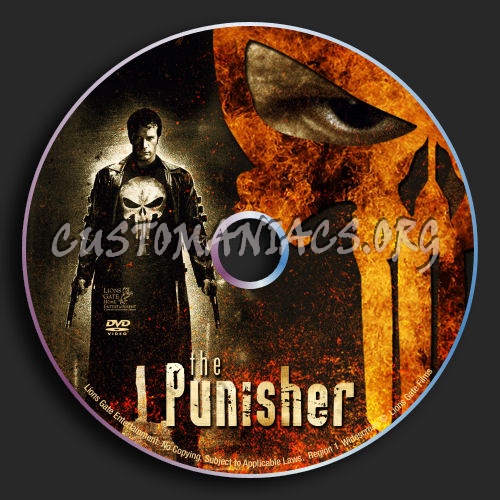 The Punisher dvd label