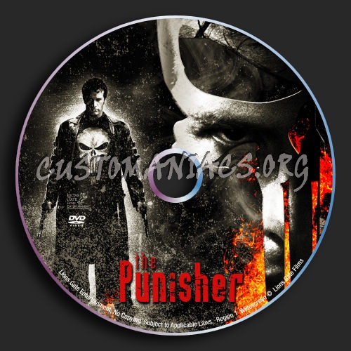 The Punisher dvd label