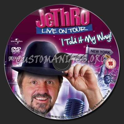 Jethro I Told It My Way  Live on Tour dvd label