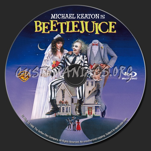 Beetlejuice blu-ray label