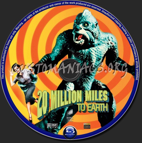20 Million Miles To Earth (1957) blu-ray label