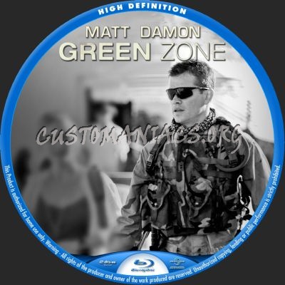 Green Zone blu-ray label