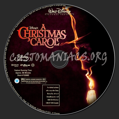 A Christmas Carol (2009) blu-ray label
