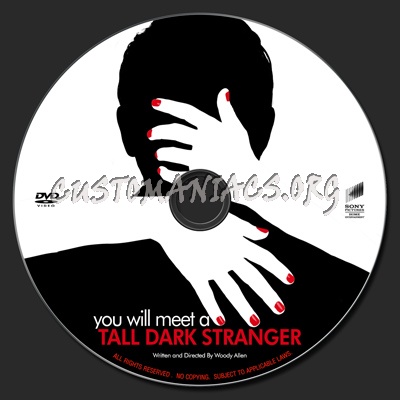 You Will Meet A Tall Dark Stranger dvd label