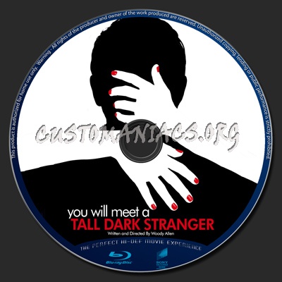 You Will Meet A Tall Dark Stranger blu-ray label