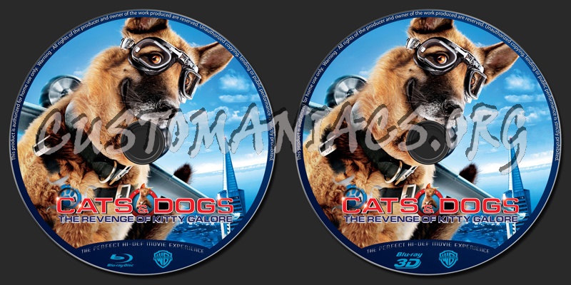 Cats & Dogs : The Revenge Of Kitty Galore blu-ray label