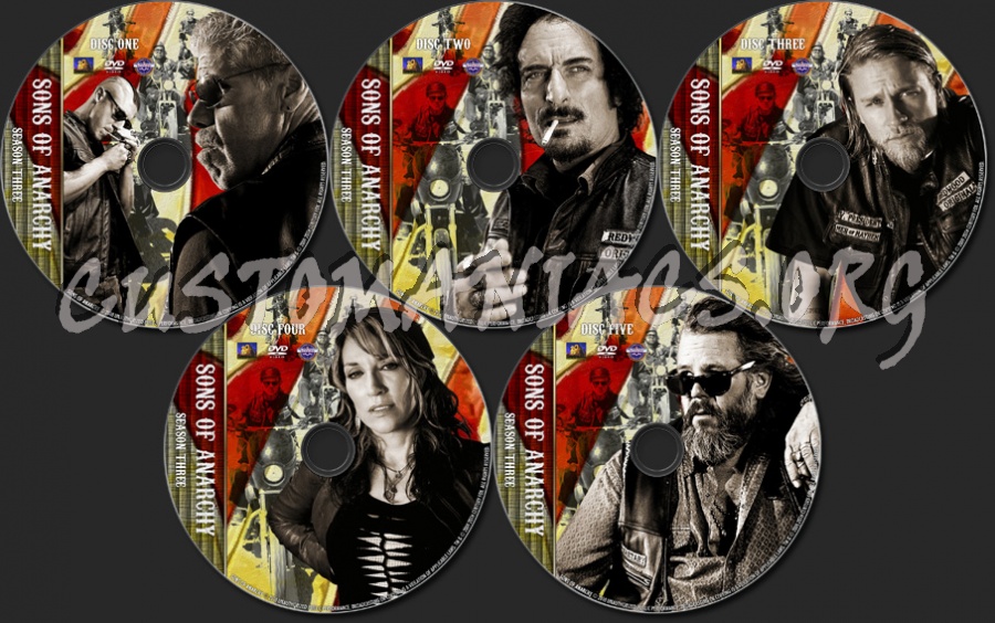 Sons Of Anarchy - TV Collection - Season Three dvd label