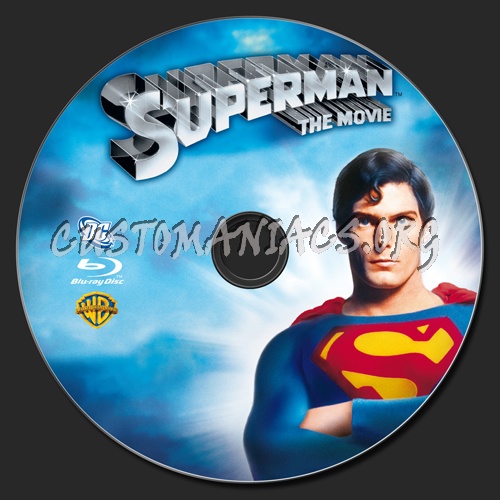 Superman The Movie blu-ray label