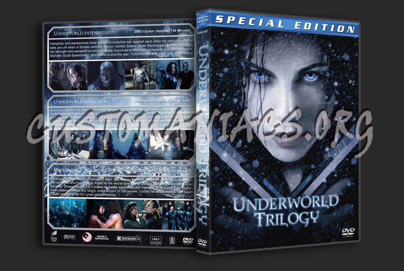 Underworld Trilogy dvd cover DVD Covers & Labels by Customaniacs, id