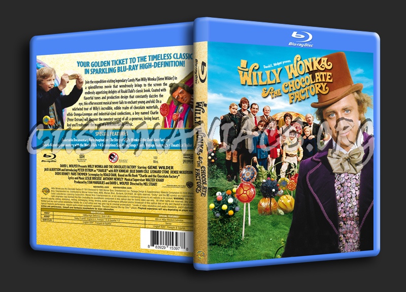 Willy Wonka & The Chocolate Factory (1971) blu-ray cover
