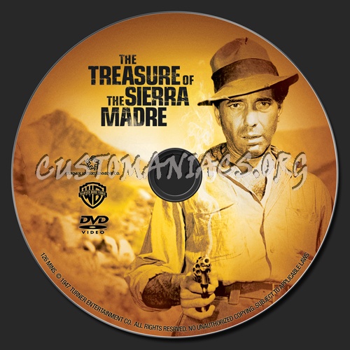 The Treasure Of Sierra Madre dvd label