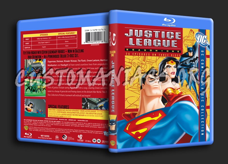 Justice League Season 1 blu-ray cover