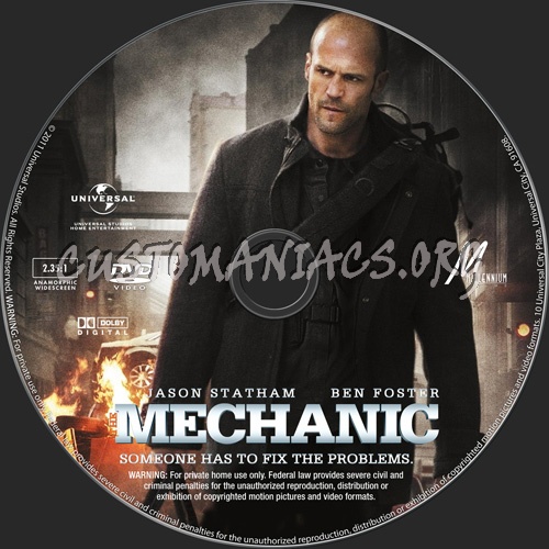The Mechanic dvd label