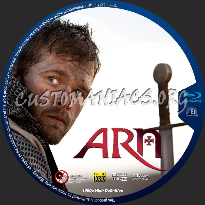 Arn The Knight Templar blu-ray label