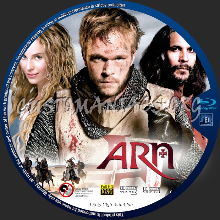 Arn The Knight Templar blu-ray label