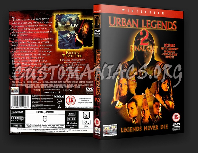 Urban Legends 2 The Final Cut dvd cover