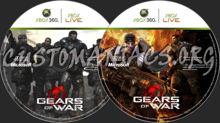 Gears of War dvd label