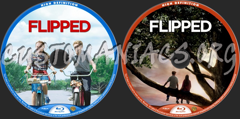 Flipped blu-ray label